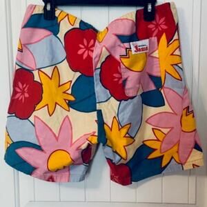 Vintage Original JAMS Tropical Floral Print Shorts L